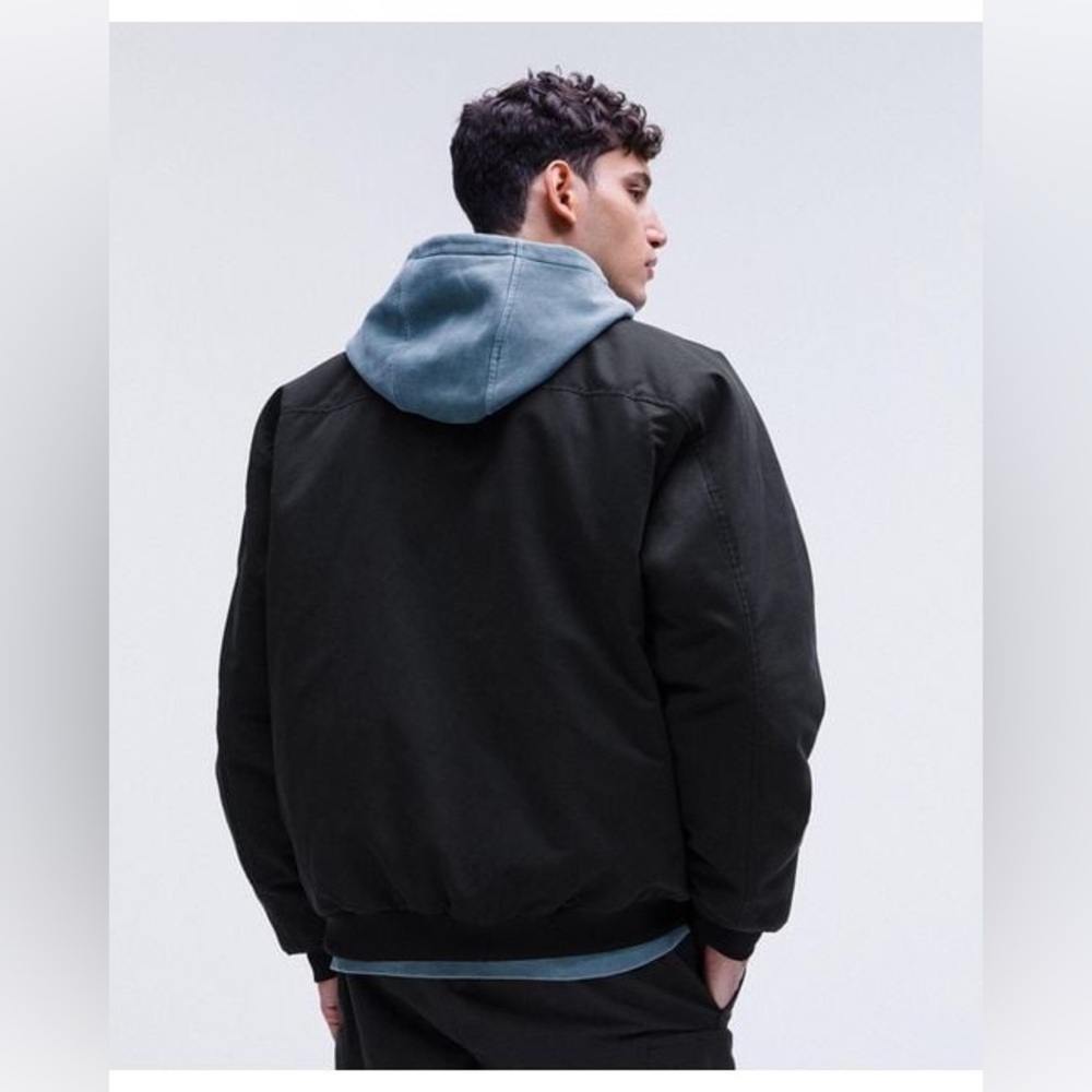 NWOT Men's black Reversible Insulated Bomber Jacket - Picture 5 of 8